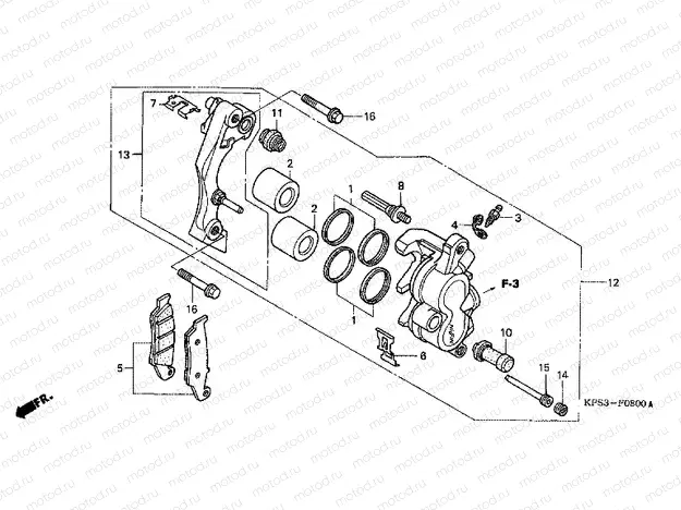 F-8 FRONT BRAKE CALIPER
