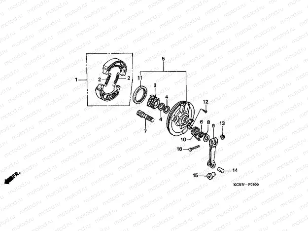 F-8 FRONT BRAKE PANEL