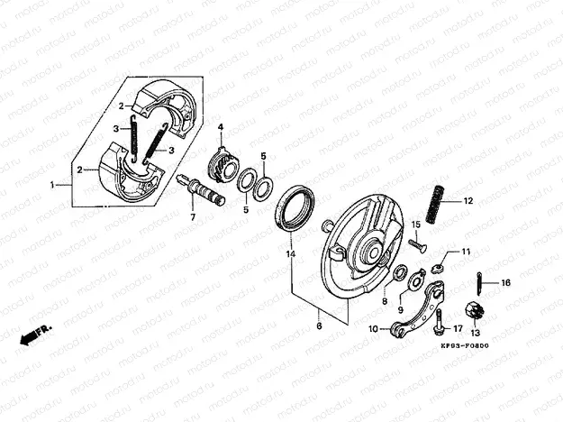 F-8 FRONT BRAKE PANEL