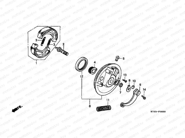 F-8 FRONT BRAKE PANEL