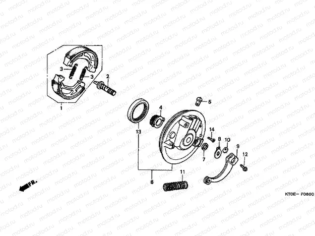 F-8 FRONT BRAKE PANEL