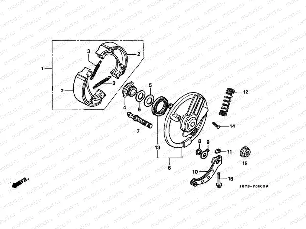F-8 FRONT BRAKE PANEL