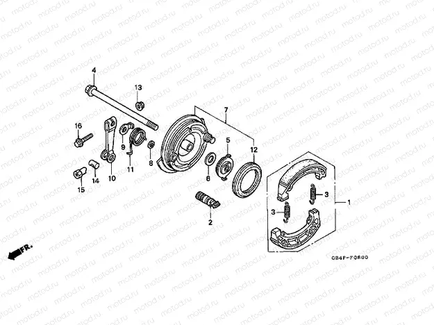 F-8 FRONT BRAKE PANEL