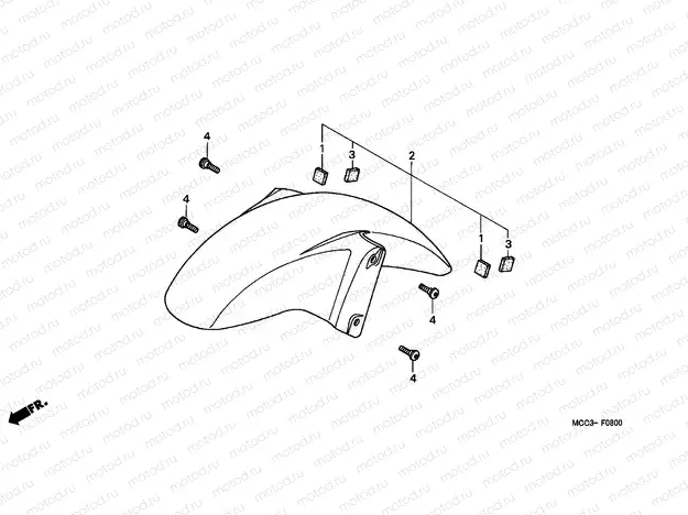 F-8 FRONT FENDER