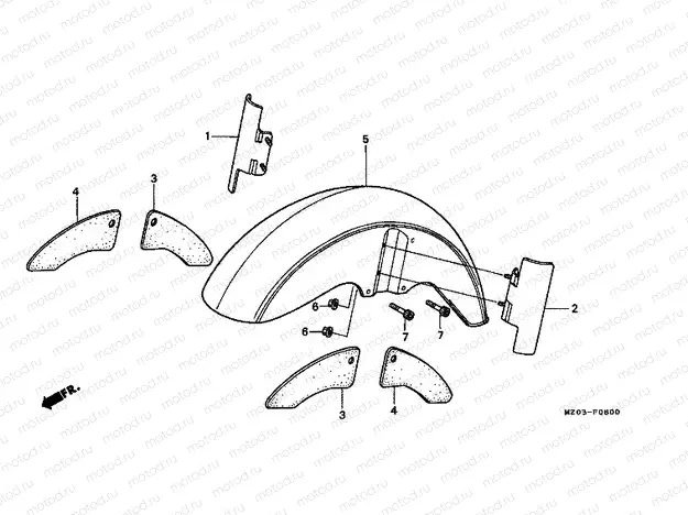 F-8 FRONT FENDER