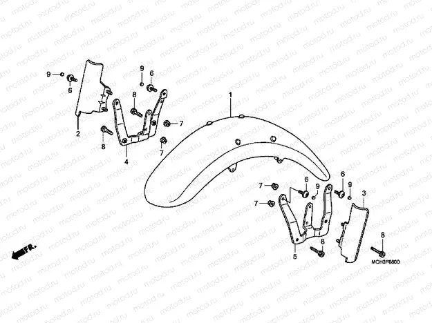 F-8 FRONT FENDER