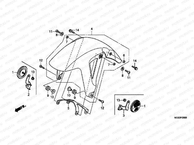 F-8 FRONT FENDER