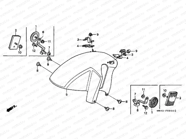 F-8 FRONT FENDER