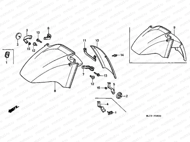F-8 FRONT FENDER