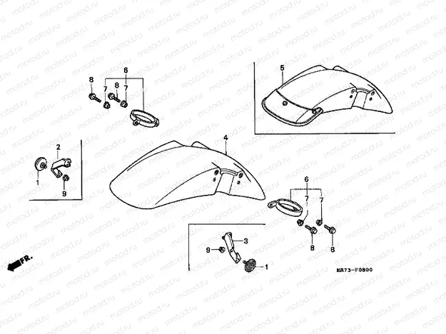 F-8 FRONT FENDER