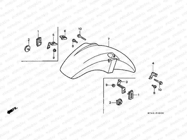 F-8 FRONT FENDER