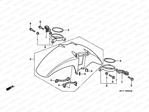 F-8 FRONT FENDER