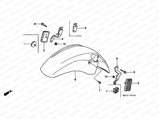 F-8 FRONT FENDER