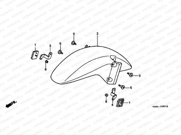 F-8 FRONT FENDER