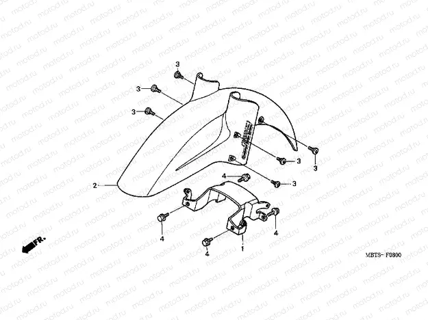 F-8 FRONT FENDER