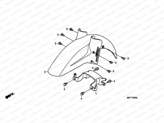 F-8 FRONT FENDER