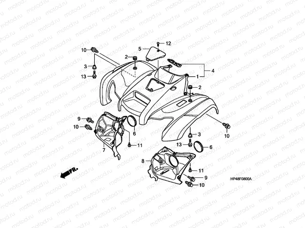 F-8 FRONT FENDER