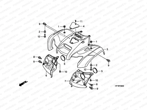 F-8 FRONT FENDER