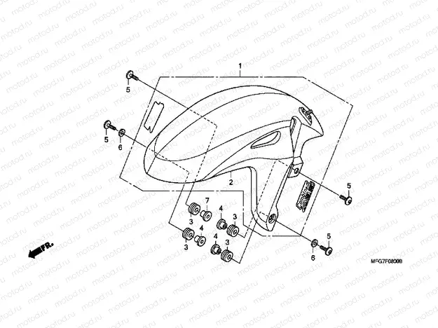F-8 FRONT FENDER
