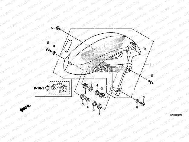F-8 FRONT FENDER