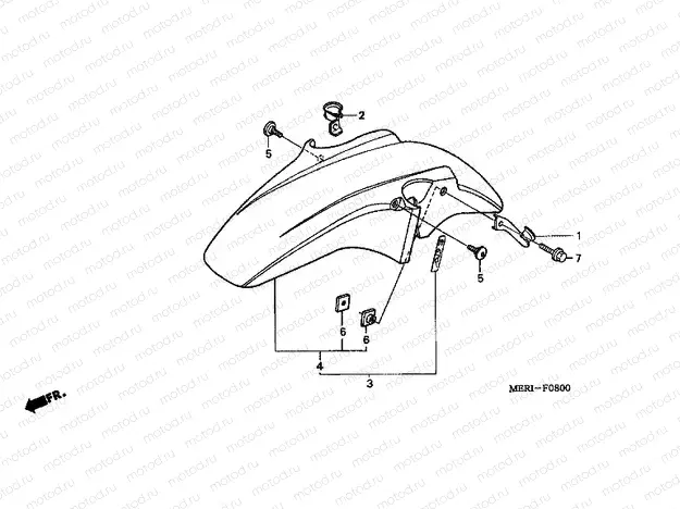 F-8 FRONT FENDER