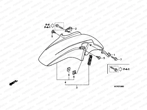 F-8 FRONT FENDER