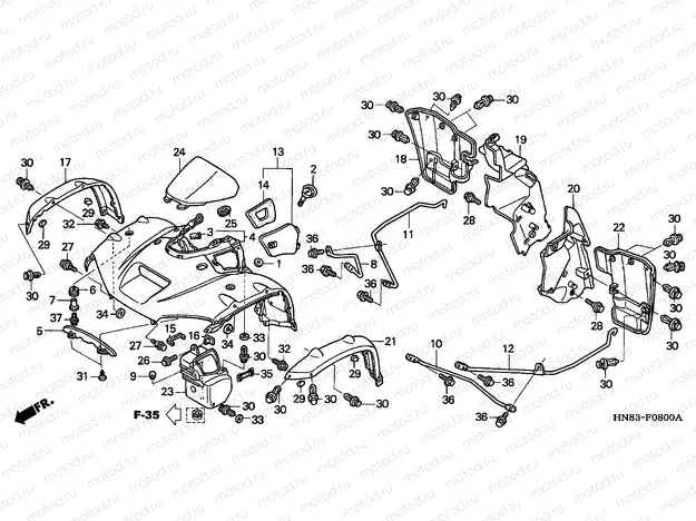 F-8 FRONT FENDER