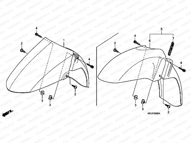 F-8 FRONT FENDER