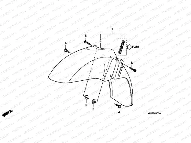 F-8 FRONT FENDER