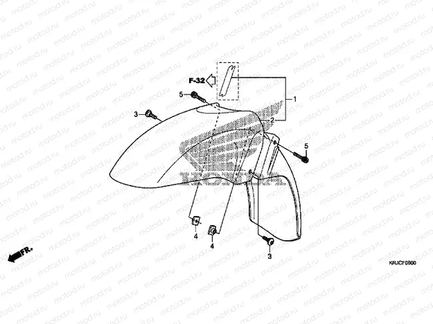 F-8 FRONT FENDER