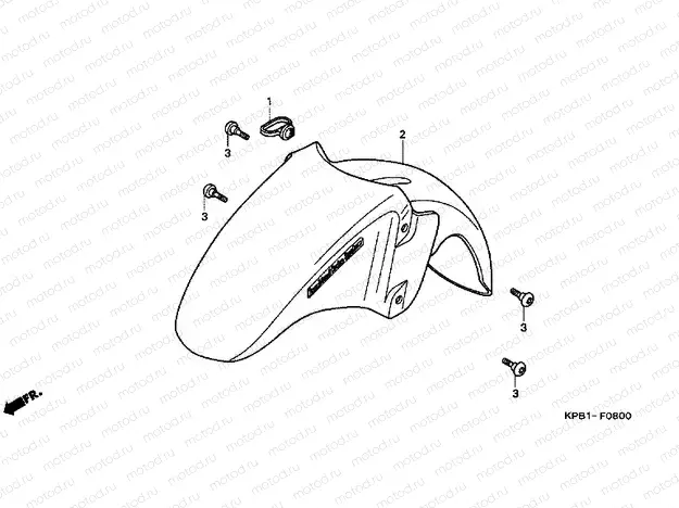 F-8 FRONT FENDER