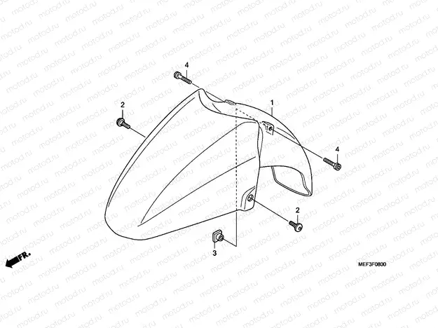 F-8 FRONT FENDER(FJS400D8)