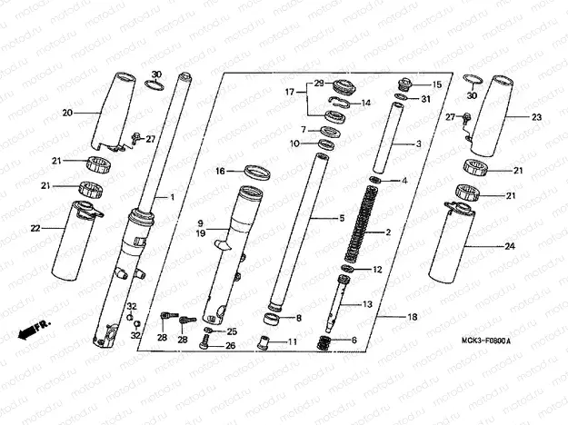 F-8 FRONT FORK