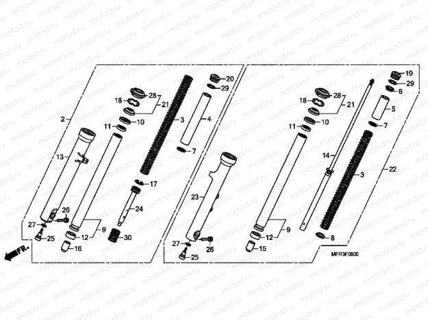 F-8 FRONT FORK