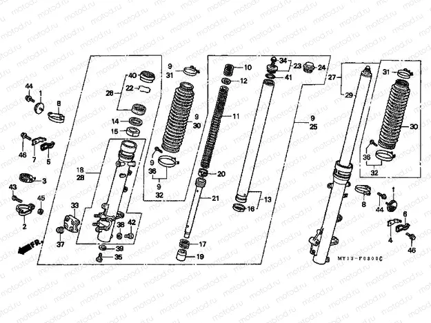 F-8 FRONT FORK