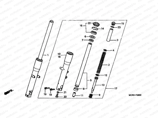 F-8 FRONT FORK