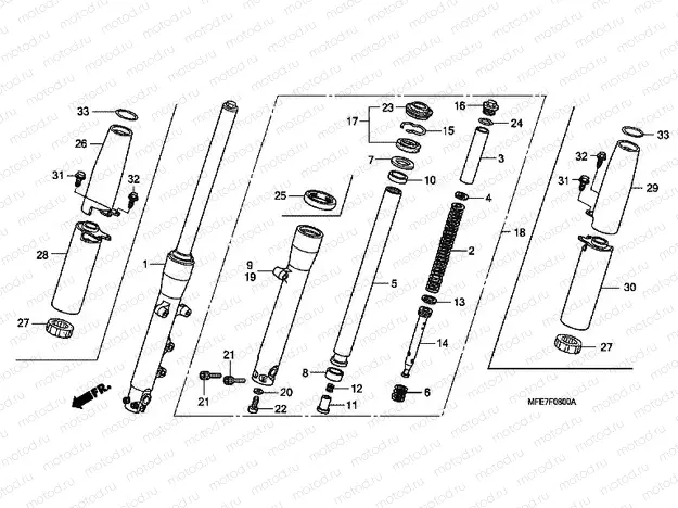 F-8 FRONT FORK