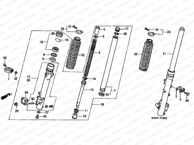 F-8 FRONT FORK