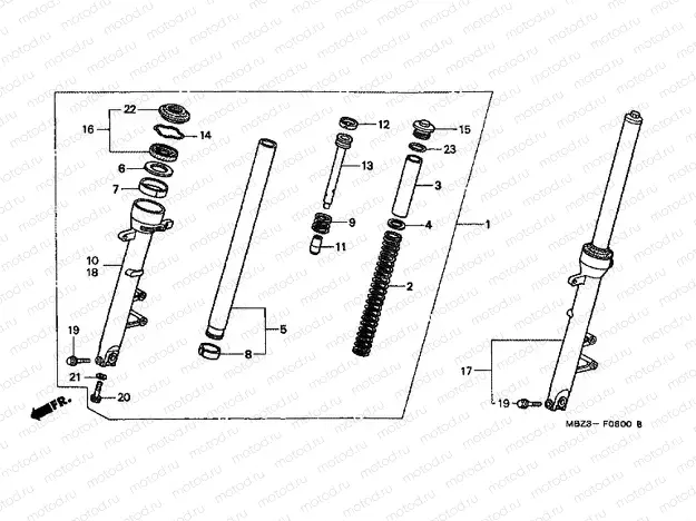 F-8 FRONT FORK