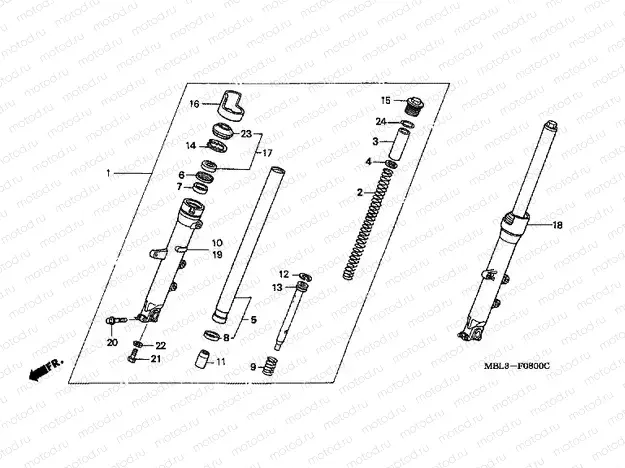 F-8 FRONT FORK
