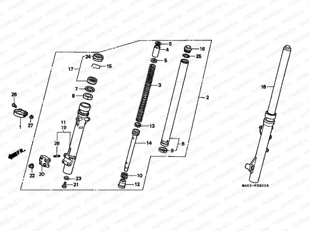 F-8 FRONT FORK