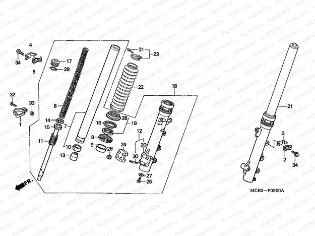 F-8 FRONT FORK