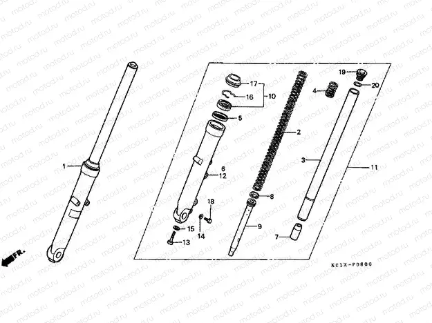 F-8 FRONT FORK