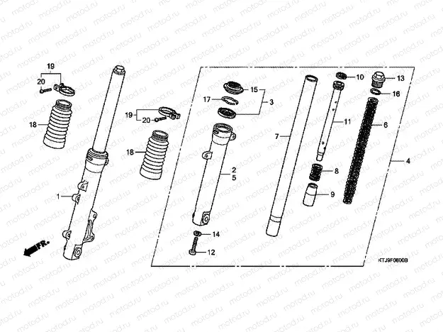 F-8 FRONT FORK