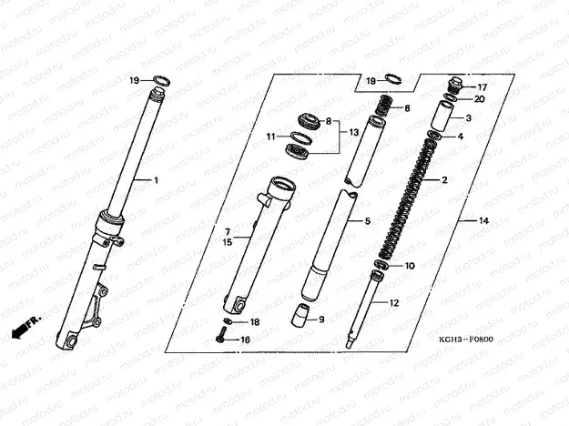 F-8 FRONT FORK