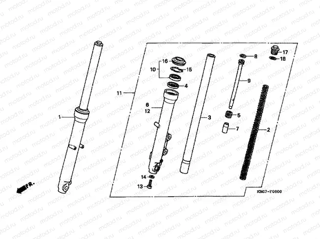 F-8 FRONT FORK