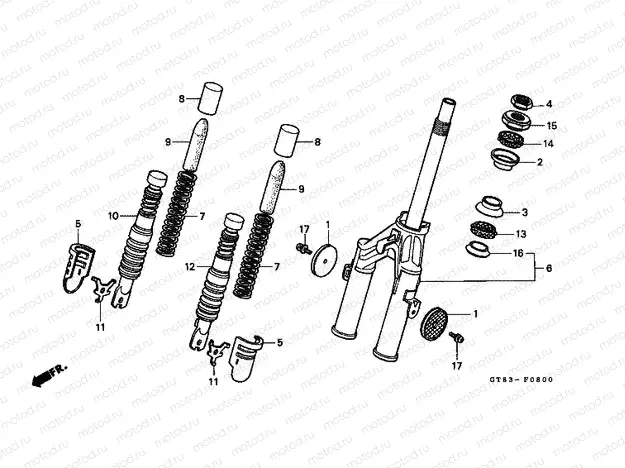F-8 FRONT FORK