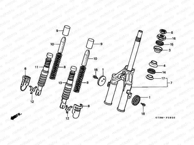 F-8 FRONT FORK