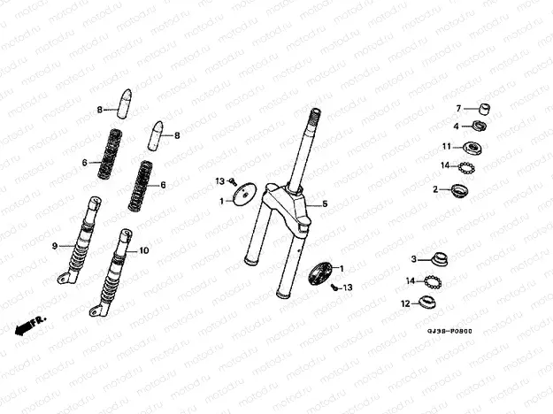 F-8 FRONT FORK