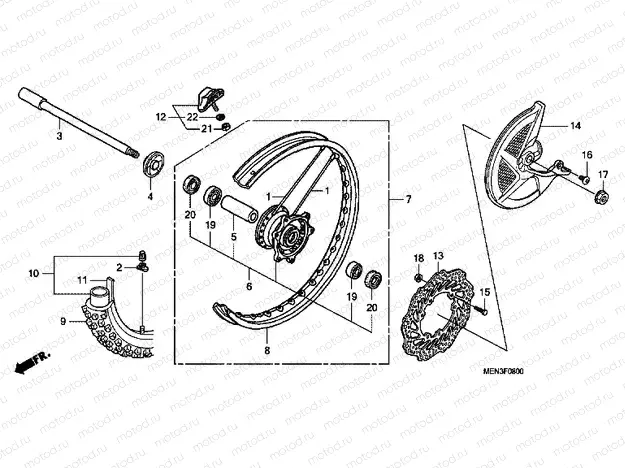 F-8 FRONT WHEEL
